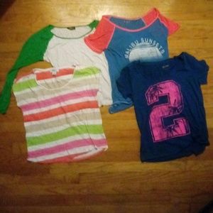 Four colorful beautiful shirts